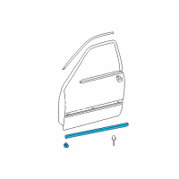 OEM 2004 Lexus ES330 Moulding, Front Door Outside, Lower RH Diagram - 75735-33040-D1