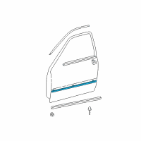 OEM Lexus ES330 Moulding, Front Door, Outside RH Diagram - 75731-33200-C0