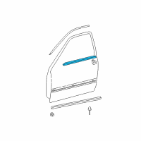 OEM 2003 Lexus ES300 Moulding Assy, Front Door Belt, RH Diagram - 75710-33100