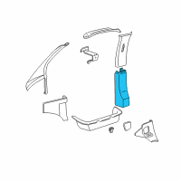 OEM 2000 Chevrolet Express 3500 Molding Asm-Center Pillar Garnish *Tm1065 Diagram - 15030877