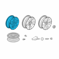 OEM 2020 Honda Odyssey Disk, Aluminum Wheel (18X7 1/2J) (Aap/Hitachi) Diagram - 42700-THR-A01