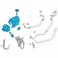 OEM GMC Sierra 3500 HD Power Steering Pump Diagram - 84056869