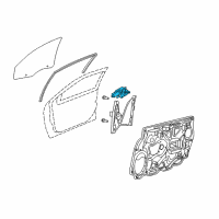 OEM 2009 Chrysler Sebring Window Regulator 2 Pin Motor Diagram - 68021446AA