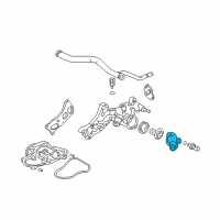 OEM Honda Ridgeline Cover, Thermostat Diagram - 19311-RJA-A00