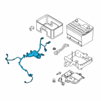 OEM Ford Flex Positive Cable Diagram - 9A8Z-14300-AA