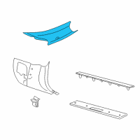 OEM 2004 Ford Thunderbird Windshield Pillar Trim Diagram - 3W6Z-7603598-AAA