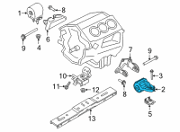 OEM 2022 Ford F-150 Mount Bracket Diagram - JL3Z-6038-F