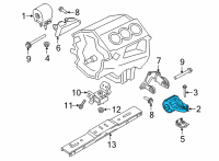 OEM 2017 Ford F-150 Mount Bracket Diagram - JL3Z-6038-F