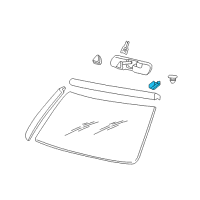 OEM GMC Envoy XUV Sensor, Windshield Outside Moisture Diagram - 15256689