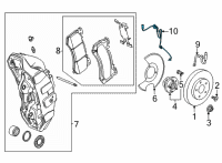 OEM Cadillac XT6 Front Speed Sensor Diagram - 84578061