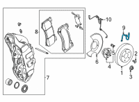 OEM Cadillac XT6 Brake Hose Diagram - 84875573