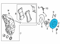 OEM 2022 Cadillac XT6 Rotor Diagram - 85513893