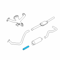 OEM 1997 Dodge Dakota Exhaust Pipe Diagram - 52103012