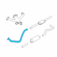 OEM 1999 Dodge Dakota Exhaust Pipe Diagram - 52020079AB