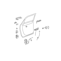 OEM 2014 Chevrolet Traverse Lock Rod Diagram - 15123995