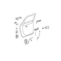 OEM 2010 Saturn Outlook Lock Rod Diagram - 15123995