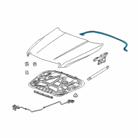 OEM 2017 Cadillac ATS Rear Weatherstrip Diagram - 22845266