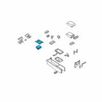 OEM 2008 Infiniti G35 Console Assy-Rear Diagram - 96950-JL01B