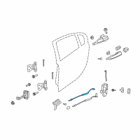 OEM 2008 Pontiac G8 Cable, Rear Side Door Locking Diagram - 92216288