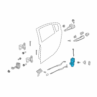 OEM Pontiac Rear Side Door Lock Diagram - 92290818