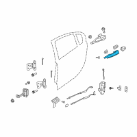 OEM Pontiac G8 Lever, Front Side Door Outside Handle Diagram - 92214645