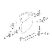 OEM 2008 Pontiac G8 Lock Rod Diagram - 92155806