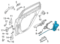 OEM 2021 Hyundai Sonata Latch Assembly-Rear Door, RH Diagram - 81420-L1000