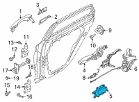 OEM 2021 Hyundai Sonata Handle Assembly-Rear Door Inside, L Diagram - 83610-L1020-YTH