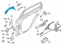 OEM 2022 Hyundai Sonata Rear Door Outside Handle, Left Diagram - 83651-L1020