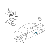 OEM 2008 Cadillac STS Sensor, Electronic Suspension Rear Position Diagram - 88957145