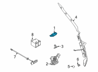 OEM 2021 Nissan Rogue Lock Assy-Back Door Diagram - 90502-6RR0A