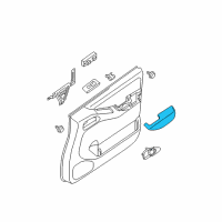 OEM 2018 Nissan Frontier Front Door Armrest, Driver Side Diagram - 80941-9CL0D