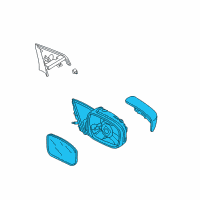 OEM 2006 Honda Accord Mirror Assembly, Driver Side Door (Lever) Diagram - 76250-SDA-A03