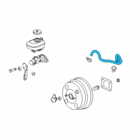 OEM 2009 Pontiac G8 Hose-Power Brake Booster Vacuum Diagram - 92159715