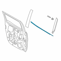 OEM 2021 Ford Ranger Belt Molding Diagram - AB3Z-2625555-E