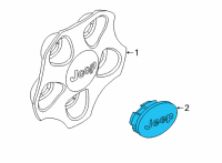 OEM 2020 Jeep Renegade Wheel Center Cap Diagram - 5VC50MXFAA