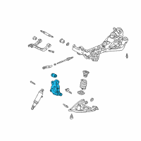 OEM 2002 Pontiac Aztek Rear Steering Knuckle Assembly (Rh) Diagram - 18060685
