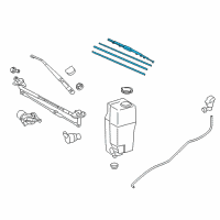 OEM 2022 Toyota Tacoma Wiper Blade Diagram - 85222-04040