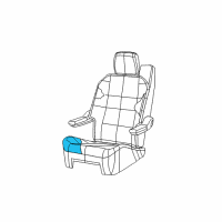 OEM 2010 Chrysler Town & Country Seat Cushion Foam Diagram - 68027737AA