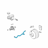 OEM Saturn Brake Booster Vacuum Hose Diagram - 10388129