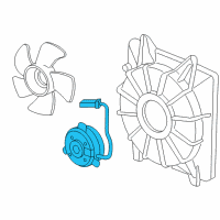 OEM Honda Fit Motor, Cooling Fan Diagram - 38616-RB0-003