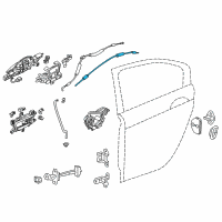 OEM Acura RLX Cable, Rear Door Lock Diagram - 72633-TY2-A01