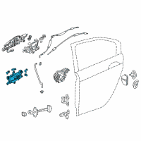 OEM Acura RLX Handle Assembly, Right Rear Inside (Light Orchid) Diagram - 72620-TY2-A01ZA