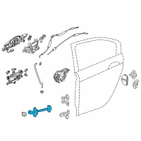 OEM 2014 Acura RLX Checker, Right Rear Door Diagram - 72840-TY2-A01