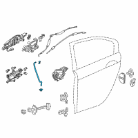 OEM 2016 Acura RLX Rod Set, Right Rear Door Latch Diagram - 72613-TY2-305