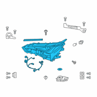 OEM 2021 Lexus UX250h Headlamp Unit Assembly Diagram - 81140-76220