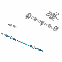 OEM Acura TLX Driveshaft Assembly, Passenger Side Diagram - 42310-TZ7-A01