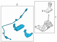 OEM 2022 Ford Bronco CABLE ASY - SELECTOR LEVER CON Diagram - MB3Z-7E395-A