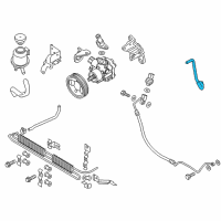 OEM 2013 Infiniti QX56 Power Steering Return Hose Assembly Diagram - 49726-1LA0A