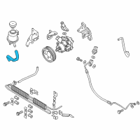 OEM 2013 Infiniti QX56 Power Steering Suction Hose Assembly Diagram - 49717-1LA0A